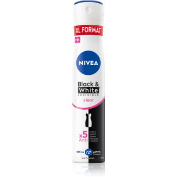 NIVEA Black & White Invisible Clear spray anti-perspirant pentru femei - imagine 2